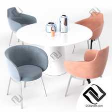 Стол и стул Table and chair ROC, CONIC