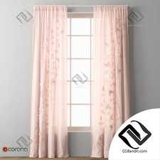 Шторы Curtains RH FLOATING BUTTERFLY VOILE DRAPERY PANEL