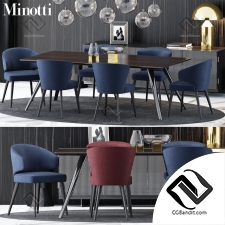 Стол и стул Table and chair Minotti 27