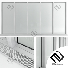 Окна Panoramic floor-to-ceiling window with radiator