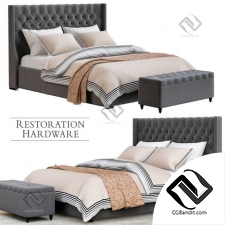 Кровати Restoration hardware grey
