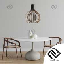Стол и стул Table and chair Alias Saen Round