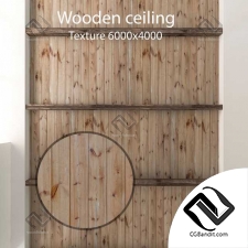 Материал Wooden ceiling with beams 25