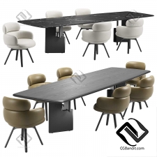 Стул Vivienne и стол Nico от Minotti