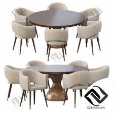 Стол и стул Table and chair GRACE,POINT REYES BOTTICELLI LARGE ROUND DINING