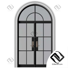 Entrance Street Arched Doors In Art Deco Style