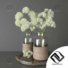 Букет Bouquet decorative bow and gypsophila