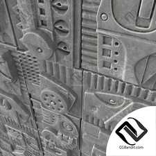 Wall tile decorative pattern hieroglyph n1
