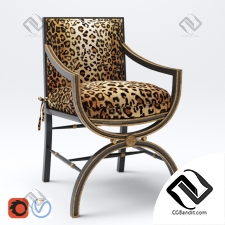 Стул Chair Macayla Mirrored Leopard-Print