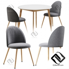 Стол и стул Table and chair Jysk Kokkedal,Jegind