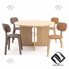 Стол и стул Table and chair Afteroom Plus,Androgyne by MENU