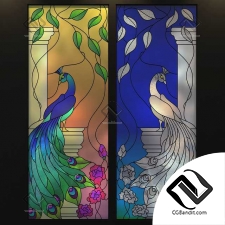 Окна Stained Glass Peacock