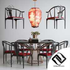 Стол и стул Table and chair Asian 2