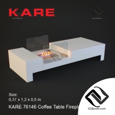 Журнальный столик Coffee table KARE 76146 Fireplace Tempore