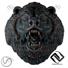 Скульптуры Sculptures Bear head