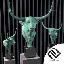 Скульптуры Sculptures Bull head 05