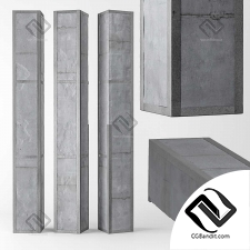 Concrete column with metal bandage