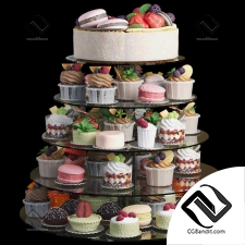 Wedding set of desserts