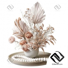 Декоративный набор Bouquet of dried flowers with chrysanthemums