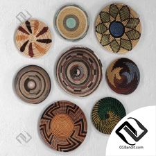 Декоративный набор Wicker African Wall Baskets