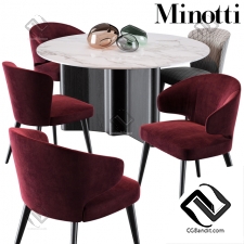 Стол и стул Table and chair Minotti Aston Dining