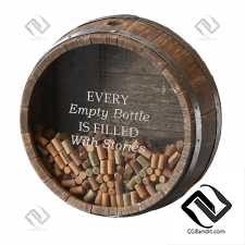 Настенная декоративная винная бочка