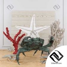 Декоративный набор Decor set with Sculpture of a crab