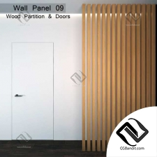 Wall Panel 09. Wood Parition