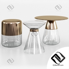 Столы Table Maisons du Monde glass and gold metal
