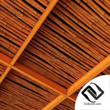 Ceiling bamboo thick crooked branch n1