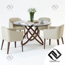 Стол и стул Table and chair Scandinavian Designs Oleander Dining, Lank