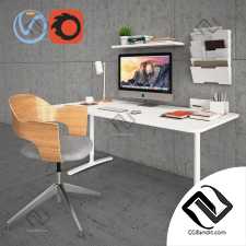Офисная мебель Office furniture Bekant Desk with Fjallberget