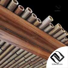 Ceiling long bamboo decor n1