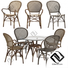 Стол и стул Table and chair Sika Design Rossini Originals