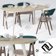 Стол и стул Table and chair MATHILDA,Originals Plank