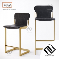Барный стул bar stool CB2, Rake Brass