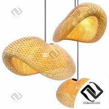 Подвесной светильник Hanging lamp Nordic LED Wood Pendant Bamboo