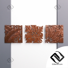 Комплект из деревянных панно Set of wooden panels