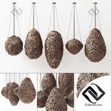 Branch decor lamp egg n1 / Люстры из веток 