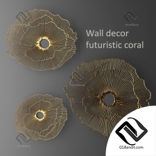 Настенный декор футуристический коралл Wall decor futuristic coral