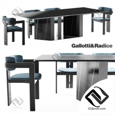 Стол и стул Gallotti&Radice 0414,  Platinum