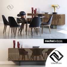 Стол и стул Table and chair Roche bobois