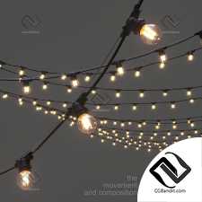 Уличное освещение Гирлянда на веревке