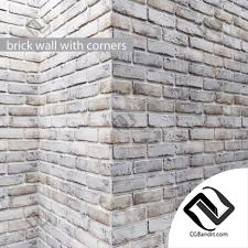 Кирпичная стена с углами Brick wall with corners