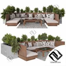 Backyard and Landscape Furniture Dining Zone Set
