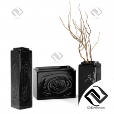 Black in Black Vase