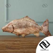 Статуэтка рыбы из металла 28