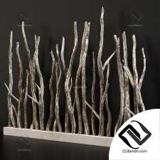 Planter wall branch crooked old n4