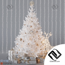 Белая новогодняя елка White christmas tree