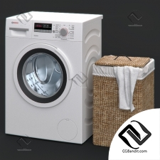 Бытовая техника Appliances Washing machine Bosch and laundry basket